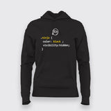 CSS Ninja Funny Programming Quotes Hoodies For Women Online India