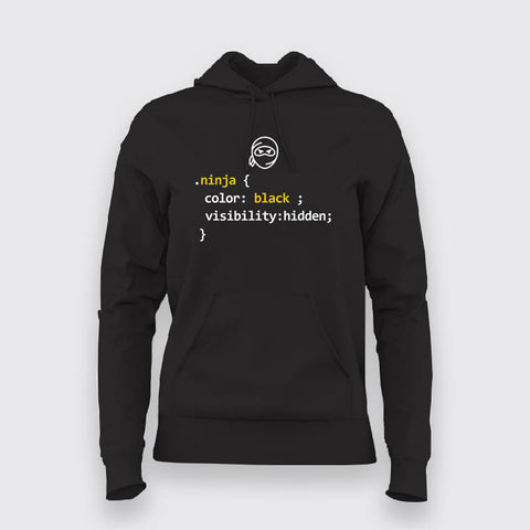 CSS Ninja Funny Programming Quotes Hoodies For Women Online India