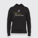 CSS Ninja Funny Programming Quotes Hoodie For Women Online India