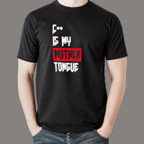 C++ Is My Mother Tongue Funny Programmer T-Shirt For Men India