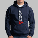 My Blood Type Is C++ Funny Developer Programmer Hoodies For Men