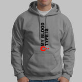 My Blood Type Is C++ Funny Developer Programmer Hoodies Online India