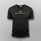 C# Console.writeline("Awesome") Funny Programmer V-neck T-shirt For Men Online Teez