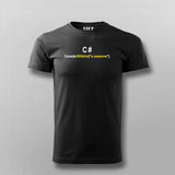 C# Console.writeline("Awesome") Funny Programmer T-shirt For Men Online India