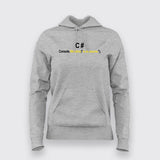 C# Console.writeline("Awesome") Funny Programmer Hoodies For Women