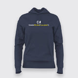 C# Console.writeline("Awesome") Funny Programmer Hoodies For Women