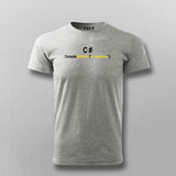 C# Console.writeline("Awesome") Funny Programmer T-shirt For Men
