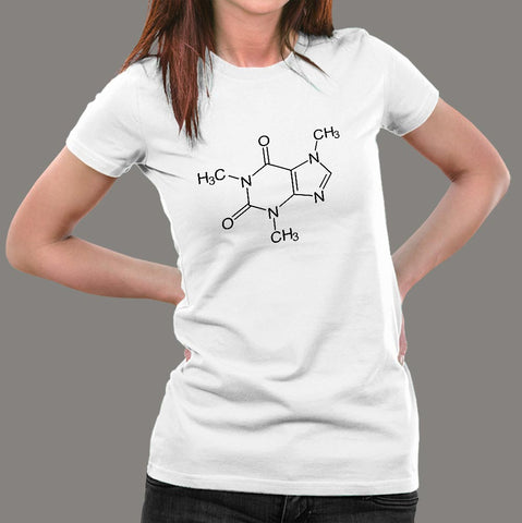 Caffeine Molecule T-Shirt For Women India