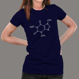 Caffeine Molecule T-Shirt For Women