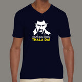 CSK-  Dhoni Captain Cool Men's V Neck T-shirt India