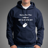 My Cat Ate Mouse Funny Mouse Computer Quote Hoodies For Men