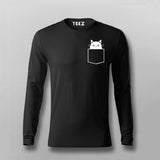 CAT IN POCKET Full Sleeve T-shirt For Men Online India