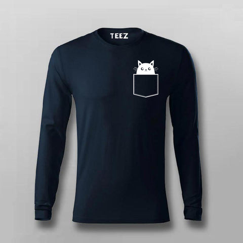 Cat pocket deals tee shirt