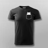 CAT IN POCKET T-shirt For Men Online Teez