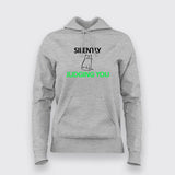 Cat Silently Judging Kitten Lovers T-Shirt For Women