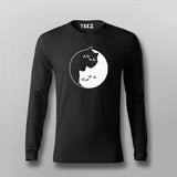 Cat Yin Yang Full Sleeve T-shirt For Men Online Teez