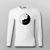 Cat Yin Yang T-shirt For Men