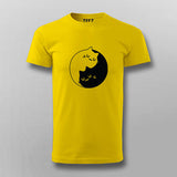 Cat Yin Yang T-shirt For Men Online India