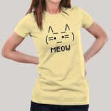 Meow Cat Smiley Emoticon Women's T-shirt