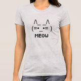 Meow Cat Smiley Emoticon Women's T-shirt