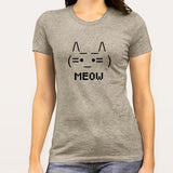 Meow Cat Smiley Emoticon Women's T-shirt