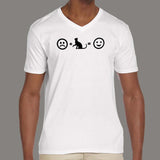 Cats Make Me Happy People Not So Much V Neck T-Shirt For Men Online India