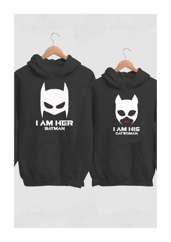 Batman and Catwomen Couple Hoodies Online India