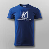 Caution Overworked Employee Funny Slogan T-Shirt For Men