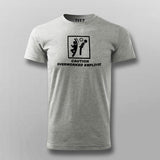 Caution Overworked Employee Funny Slogan T-Shirt For Men