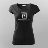 Caution Overworked Employee Funny Slogan T-Shirt For Women Online India