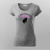 Certified CAT Lover T-Shirt For Women