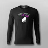 Certified CAT Lover Full Sleeve T-shirt For Men Online Teez