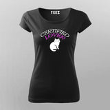 Certified CAT Lover T-Shirt For Women Online Teez