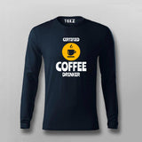 Certified Coffee Drinker Funny Coffee Lover T-Shirt For Men