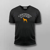 Certified DOG Lover V-neck T-shirt For Men Online India