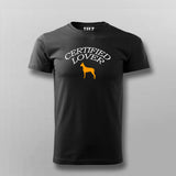 Certified DOG Lover T-shirt For Men Online Teez