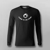 Chand Pe hai Apun Funny Hindi Full Sleeve T-shirt For Men Online Teez