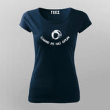 Chand Pe hai Apun Funny Hindi T-Shirt For Women