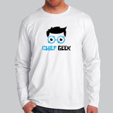 Chief Geek Funny Programming Humour Men’s Profession Full Sleeve T-Shirt Online India