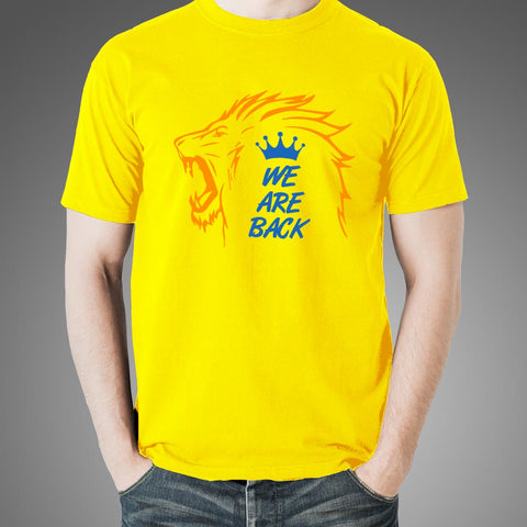 Chennai Super Kings - We are back Men's Yellow T-shirt Online India