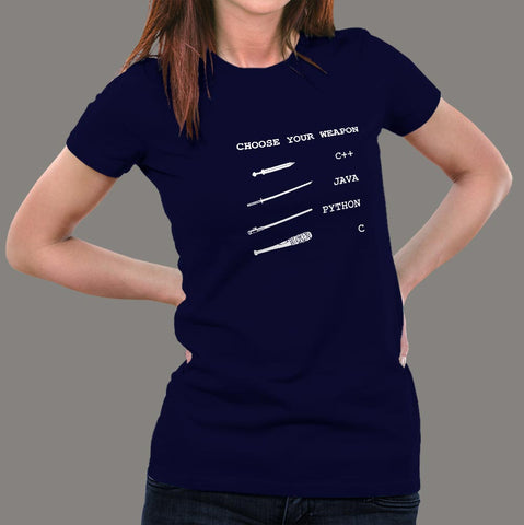 Java Vs C++ Vs Python Vs C Programming Language Comparison T-Shirt For Women online  india