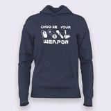 Choose Your Weapon Gaming Controllers Hoodies For Women India