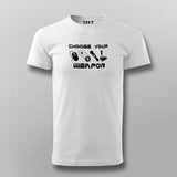 Choose Your Weapon Gaming Controllers T-Shirt For Men Online India