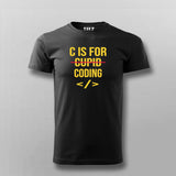 C is For Coding Cupid For Programmers T-shirt For Men Online India