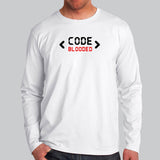 Code Blooded Programmer Men's Full Sleeve T-Shirt Online India