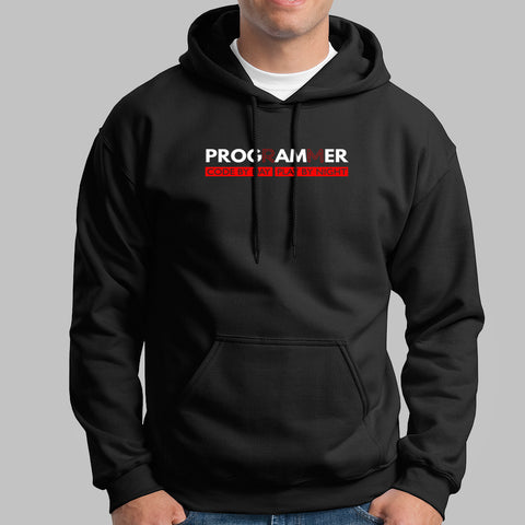Pro Gamer Coder By Day Play By Night Funny Programmer Hoodies For Men Online India