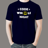 Code Whole Night Men's T-Shirt - Programmer's Midnight Oil