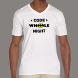Code Whole Night V Neck T-Shirt For Men Online India