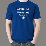 Coffee-Fueled Coding & Gaming T-Shirt - Power Up