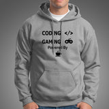 Coding And Gaming Powered By Coffee Programming Hoodies India